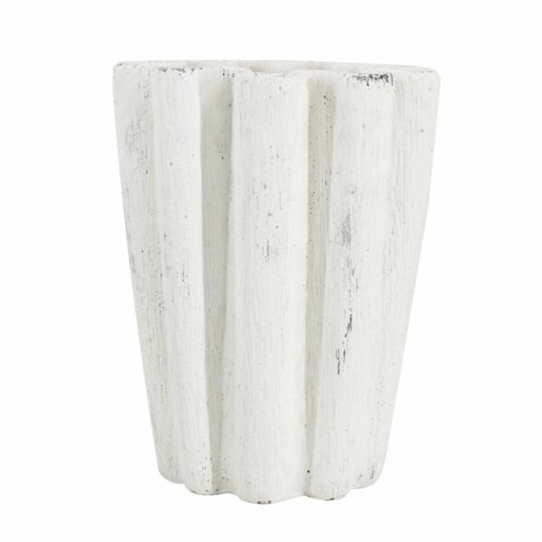 Artekko Cement Λευκό Τσιμεντένιο Βάζο (22.5x18x30)cm