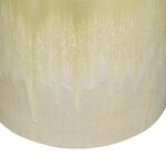 Artekko Metro Μπεζ Κεραμικό Τραπέζι Βοηθητικό Σκαμπό (34.9x34.9x45.7)cm