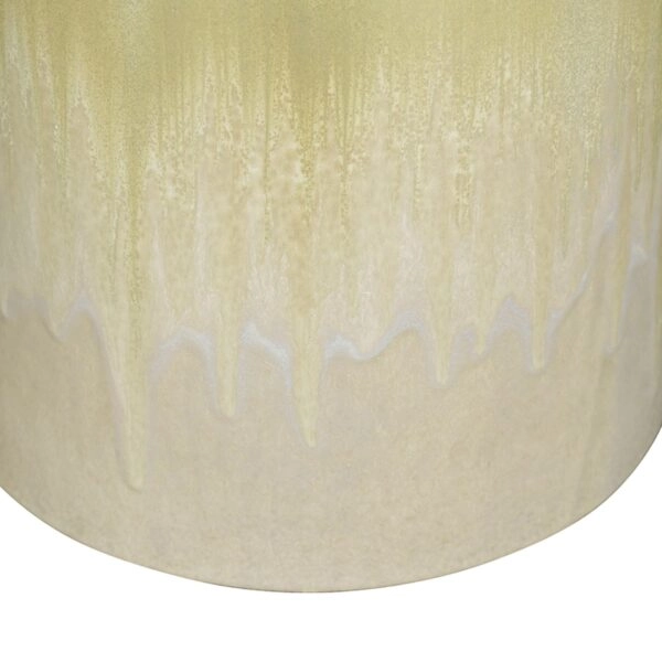 Artekko Metro Μπεζ Κεραμικό Τραπέζι Βοηθητικό Σκαμπό (34.9x34.9x45.7)cm