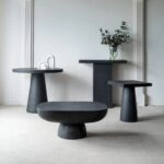 Artekko Taric Μαύρο Τραπέζι Σαλονιού από Μαγνήσιο (91.4x61x38.1)cm