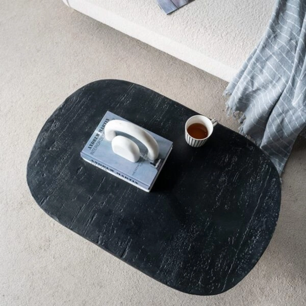 Artekko Taric Μαύρο Τραπέζι Σαλονιού από Μαγνήσιο (91.4x61x38.1)cm