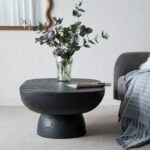 Artekko Taric Μαύρο Τραπέζι Σαλονιού από Μαγνήσιο (91.4x61x38.1)cm