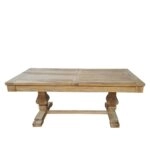 Artekko Deus Μασίφ Ξύλινη Επεκτεινόμενη Τραπεζαρία σε Φυσική Απόχρωση (200/280x100x78)cm