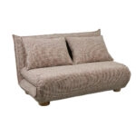 FUTON ΚΑΝΑΠΕΣ ΚΡΕΒΑΤΙ 2ΘΕΣΙΟΣ ΑΝΑΔΙΠΛΟΥΜΕΝΟΣ TERRACOTTA BEIGE ΜΕ PATTERN 141x87x76cm