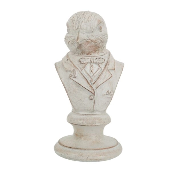 Artekko Bird Διακοσμητικό Πουλί Ρητίνης σε Λευκή Πατίνα (10.5x10.5x21)cm