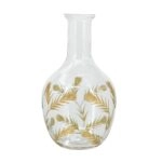 Artekko Aphelios Διακοσμητικό Βάζο Γυαλί Διάφανο Χρυσό