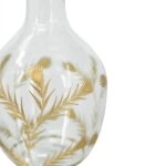 Artekko Aphelios Διακοσμητικό Βάζο Γυαλί Διάφανο Χρυσό