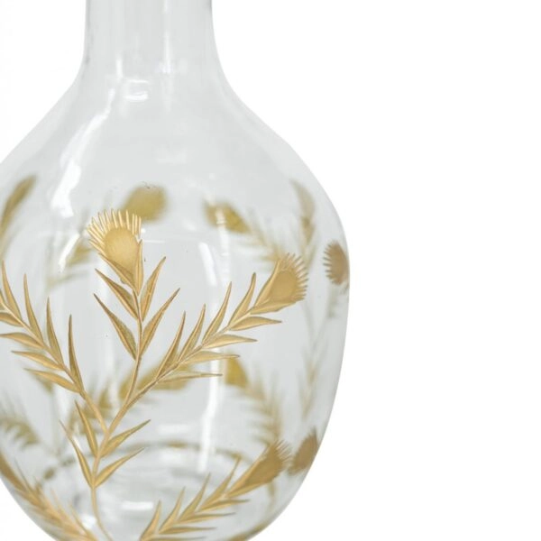 Artekko Aphelios Διακοσμητικό Βάζο Γυαλί Διάφανο Χρυσό