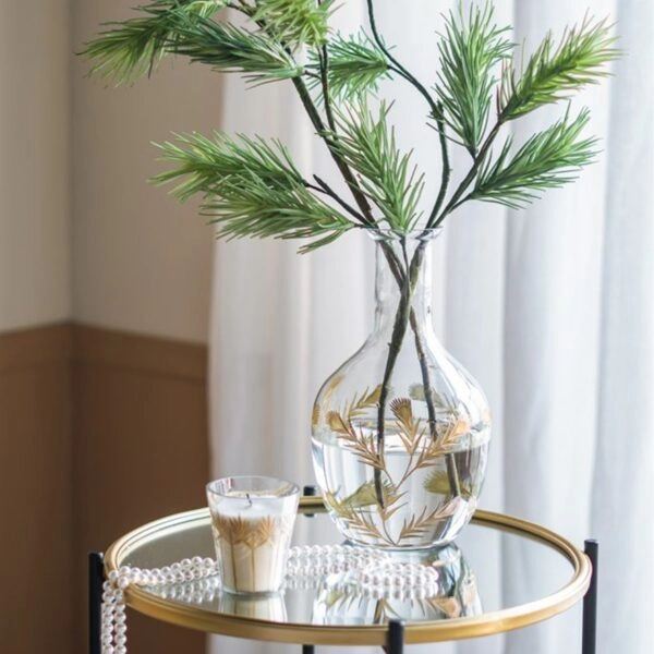 Artekko Aphelios Διακοσμητικό Βάζο Γυαλί Διάφανο Χρυσό