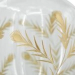 Artekko Aphelios Διακοσμητικό Βάζο Γυαλί Διάφανο Χρυσό (23x23x41)cm