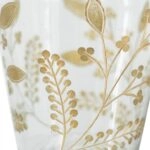Artekko Aphelios Διακοσμητικό Βάζο Γυαλί Διάφανο Χρυσό (14x14x21)cm