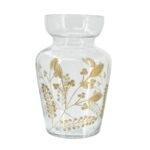Artekko Aphelios Διακοσμητικό Βάζο Γυαλί Διάφανο Χρυσό (14x14x21)cm