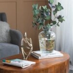 Artekko Aphelios Διακοσμητικό Βάζο Γυαλί Διάφανο Χρυσό (20x20x32)cm