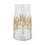 Artekko Aphelios Διακοσμητικό Βάζο Γυαλί Διάφανο Χρυσό