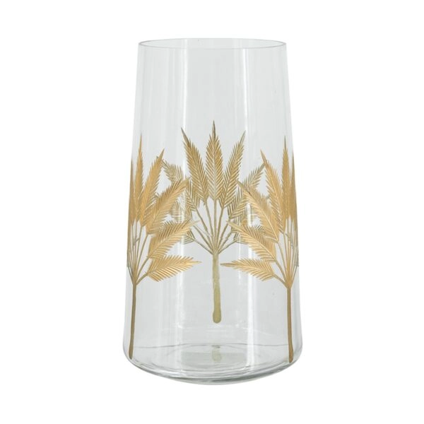 Artekko Aphelios Διακοσμητικό Βάζο Γυαλί Διάφανο Χρυσό