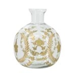 Artekko Aphelios Διακοσμητικό Βάζο Γυαλί Διάφανο Χρυσό