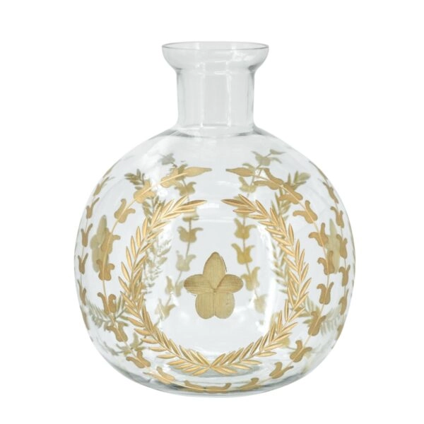 Artekko Aphelios Διακοσμητικό Βάζο Γυαλί Διάφανο Χρυσό