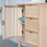 Artekko Cons Μπουφές MDF Ψάθα Φυσική Απόχρωση (119x40x81)cm