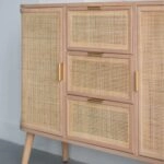 Artekko Cons Μπουφές MDF Ψάθα Φυσική Απόχρωση (119x40x81)cm