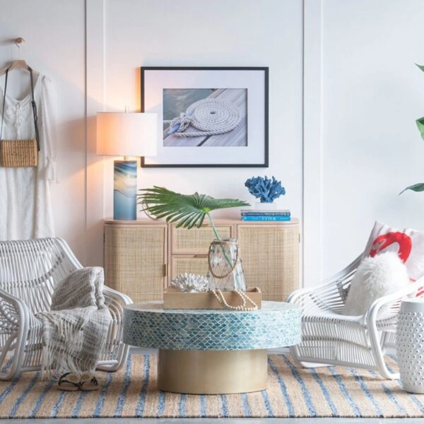 Artekko Cons Μπουφές MDF Ψάθα Φυσική Απόχρωση (119x40x81)cm