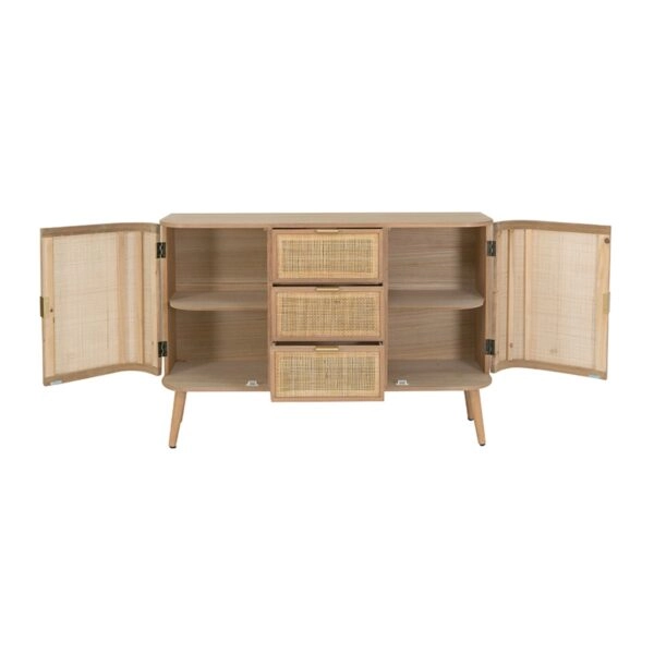 Artekko Cons Μπουφές MDF Ψάθα Φυσική Απόχρωση (119x40x81)cm