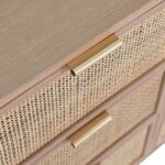 Artekko Cons Μπουφές MDF Ψάθα Φυσική Απόχρωση (119x40x81)cm