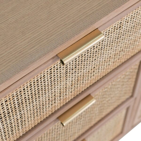 Artekko Cons Μπουφές MDF Ψάθα Φυσική Απόχρωση (119x40x81)cm