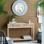 Artekko Cons Κονσόλα MDF Ψάθα Φυσική Απόχρωση (100x30x75)cm