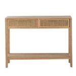 Artekko Cons Κονσόλα MDF Ψάθα Φυσική Απόχρωση (100x30x75)cm