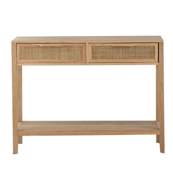 Artekko Cons Κονσόλα MDF Ψάθα Φυσική Απόχρωση (100x30x75)cm