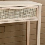 Artekko Cons Κονσόλα MDF Ψάθα Φυσική Απόχρωση (100x30x75)cm