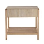 Artekko Cons MDF Κομοδίνο με Ψάθα σε Φυσική Απόχρωση (55x30x55)cm