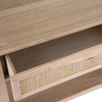 Artekko Cons MDF Κομοδίνο με Ψάθα σε Φυσική Απόχρωση (55x30x55)cm