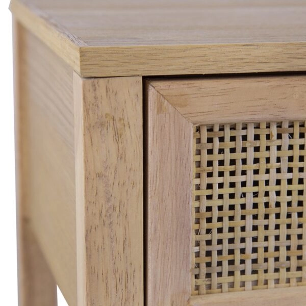 Artekko Cons MDF Κομοδίνο με Ψάθα σε Φυσική Απόχρωση (55x30x55)cm