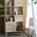 Cons Μπουφές MDF Ψάθα Φυσική Απόχρωση (90x37x189)cm