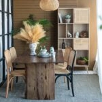 Cons Μπουφές MDF Ψάθα Φυσική Απόχρωση (90x37x189)cm