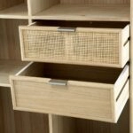 Cons Μπουφές MDF Ψάθα Φυσική Απόχρωση (90x37x189)cm