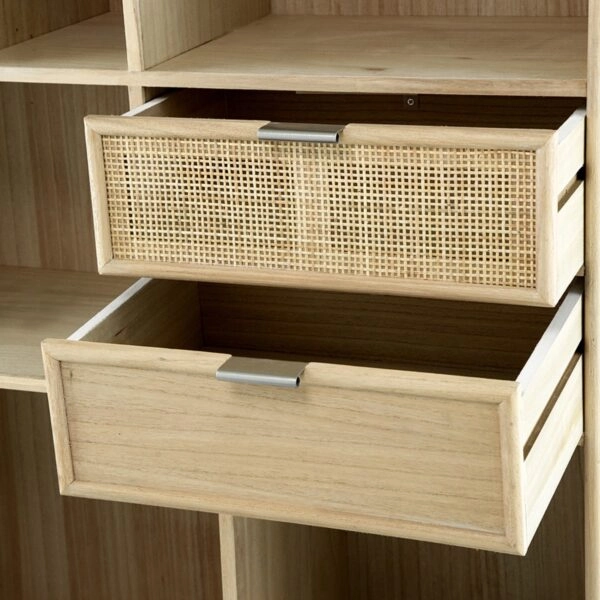 Cons Μπουφές MDF Ψάθα Φυσική Απόχρωση (90x37x189)cm