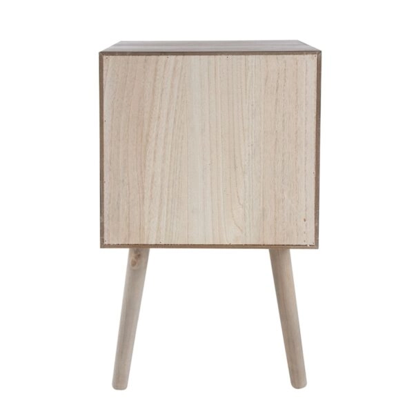 Artekko Cons MDF Κομοδίνο με Ψάθα σε Φυσική Απόχρωση (40x38x72)cm