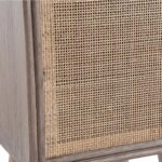 Artekko Cons MDF Κομοδίνο με Ψάθα σε Φυσική Απόχρωση (40x38x72)cm