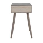 Artekko Cons MDF Κομοδίνο με Ψάθα σε Φυσική Απόχρωση (40x37x70)cm