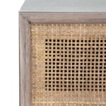 Artekko Cons MDF Κομοδίνο με Ψάθα σε Φυσική Απόχρωση (40x37x70)cm