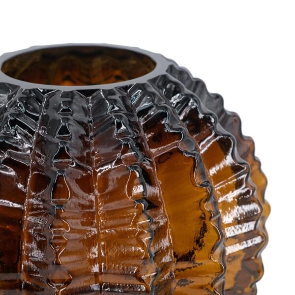 Artekko Briar Βάζο Γυάλινο Καφέ (17x17x15.5)cm