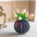 Artekko Briar Βάζο Γυάλινο Καφέ (17x17x15.5)cm