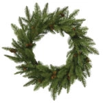 ΧΡΙΣΤΟΥΓΕΝΝΙΑΤΙΚΟ ΣΤΕΦΑΝΙ ΕΛΑΤΟ ΜΕ ΚΟΥΚΟΥΝΑΡΙΑ - 61x18x61cm 8/ΚΙΒ