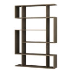 Βιβλιοθήκη Clint Megapap χρώμα καρυδί 108,5x25,5x161εκ.