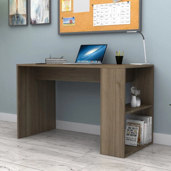 Γραφείο εργασίας Mikro Megapap χρώμα καρυδί 120x60x75εκ.