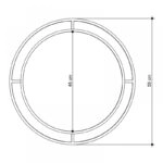 Καθρέφτης τοίχου Bubble  αλουμινίου χρώμα μαύρο 57x2x57εκ.