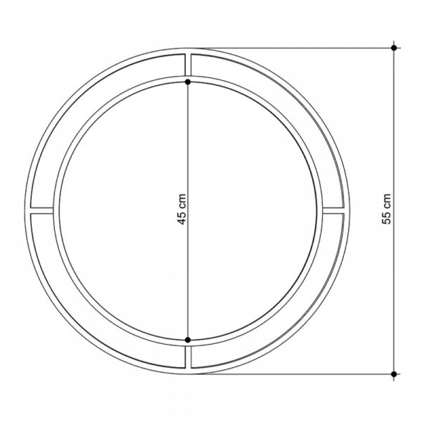 Καθρέφτης τοίχου Bubble  αλουμινίου χρώμα χρυσό 57x2x57εκ.