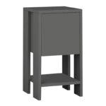 Κομοδίνο μελαμίνης Ema χρώμα ανθρακί 30x30x55εκ.